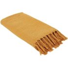 Jeté de Canapé - PARIS PRIX - 130x160cm - Jaune Ocre - Coton - Rectangulaire