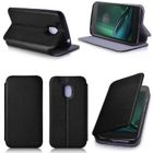Etui coque - XEPTIO - Moto G4 PLAY - Ultra Slim - Cuir - Noir
