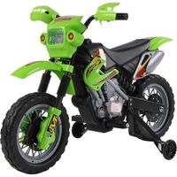 Moto cross électrique enfants - MYCOCOONING - Vert - 5 ans - Electrique - 45 minutes autonomie