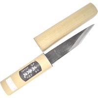 Couteau Artisanal Kiridashi Katana Lame Carbone Menuiserie Ebenisterie Bois Forge Main au Japon (Noire, 135 mm) (2 couleurs d