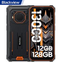 Smartphone Débloqué Blackview BV6200 Pro Téléphone Portable Incassable Android 13 6,56" 13000mAh 12Go+128Go 13MP Dual SIM - Orange