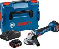 Meuleuse angulaire Bosch Professional GWS 18V-10 + 2 batteries 4,0Ah + chargeur GAL 18V-40 + L-BOXX - 06019J4007