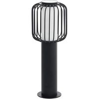 Eglo Ravello Lampe d'Exterieur 1 Ampoule Moderne en Acier Galvanise Noir et Plastique Blanc, Lampe d'Exterieur avec Douille E