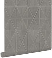 ESTAhome PP intissé éco texture origami gris foncé - 0,53 x 10,05 m - 148710