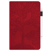 Tablette Etui Pour Samsung Galaxy Tab A7 Lite 8.7" SM-T220 T225 ,arbre Rouge PU Cuir pochette Flip - Housse Carte Slots