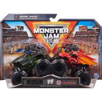 Coffret Monster Jam Alien Invasion Et Pour Bakugan Dragonoid Voiture noir Set 2 Vehicules Miniatures Metal 1 Carte Offerte