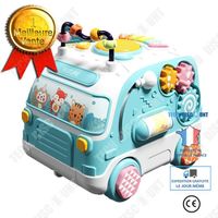 TD® Fun Q Meng puzzle bus éducation précoce voiture illumination des enfants électrique son et lumière voiture jouet universelle