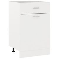 HOMTAKIE Armoire à Four Meuble Cuisine 60x46x81,5 Cm - Placard Rangement Blanc Avec Étagère
