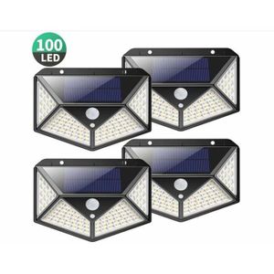 LAMPE DE JARDIN  Paquet de 4 lampes solaires extérieures, appliques