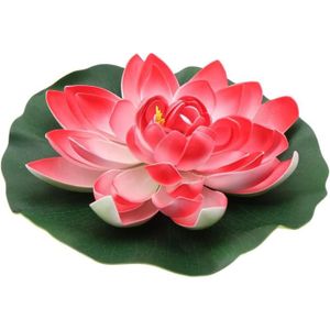 FLEUR ARTIFICIELLE Plante Artificielle - Fleurs de Lotus Flottantes pour Jardin, Koï, Étang, Nénuphar - Rouge