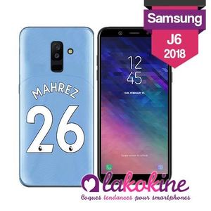 COQUE - BUMPER Coque Samsung Galaxy J6 2018 Mahrez 26 Manchester 