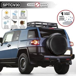 Housse de roue de secours noire pour auto voiture 4x4 caravane camping car utilitaire pour taille 205//65R17