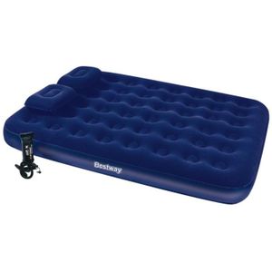 LIT GONFLABLE - AIRBED SVP- MODERNE 90750 Bestway Inflatable Flocked Airbed with Pillow and Air Pump 203 x 152 x 22 cm 67374 31934