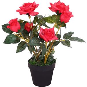 FLEUR ARTIFICIELLE Rose Rosier Plante Artificielle Artificiel Avec Fl