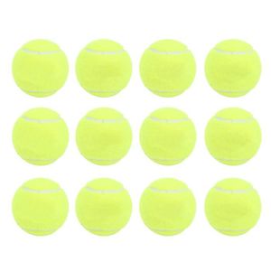 BALLE DE TENNIS Fafeicy Balles d'entraînement de tennis 12 pièces balles de Tennis haute résilience en caoutchouc cachemire équipement