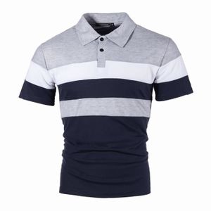 POLO Polo Hommes Manches Courtes Polos pour Hommes Patte de Boutonnage T-Shirts Sport Chemise Basic Regular Fit Polo de Golf Bleu