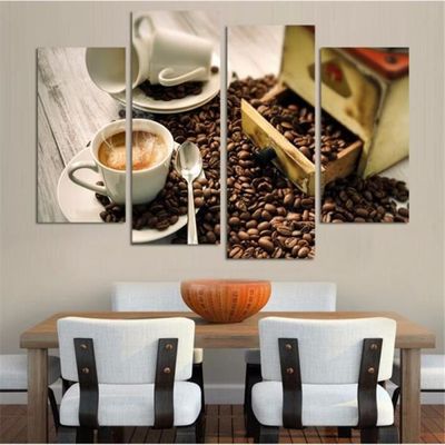 4 Panneau Unframed Accueil Decoration Salon Art De La Table Art Du Mur Du Cafe Art Moderne Peinture Sur Le Mur Modular Hd Image U Achat Vente Objet Decoration Murale Cdiscount