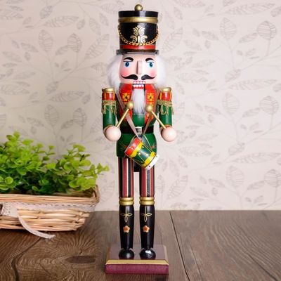 Lot De 2 Casse-noisettes Décoratifs Bleu Roi – 30 Cm, Décoration De Noël En Bois