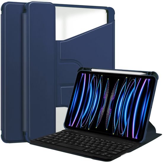 Dexnor Clavier pour iPad Air 11 M3/M2 (2025/2024) & Air 5/4 10.9 (2022/2020), iPad Pro 11 4e/3e/2e/1re Gén, Magnétique Ultra-Mince Détachable avec Trackpad Rétro-éclairé Français AZERTY Noir