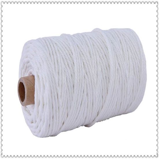 Cordelette Coton Tressée 3mm - 100m - Couleur Orange - Pour Macramé, Bricolage, Décoration, Jardin, Mariage Bohème