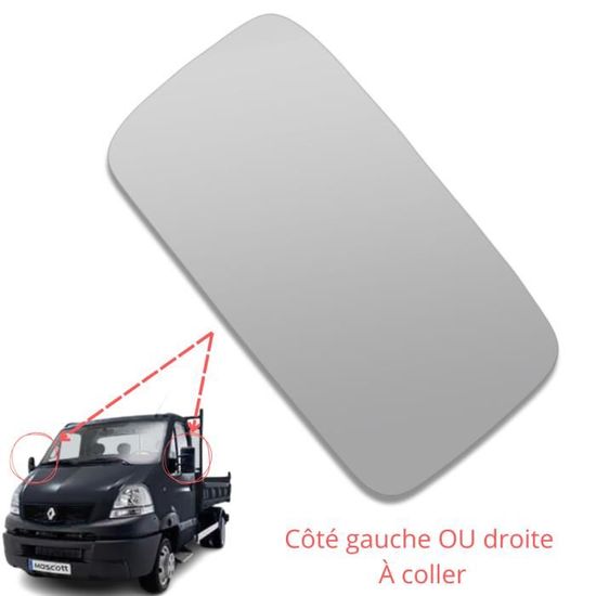 Glace De Rétroviseur Chrome Convexe Avant Gauche Ou Droit – Compatible Renault Mascott 1999-2013 – Qualité Premium !