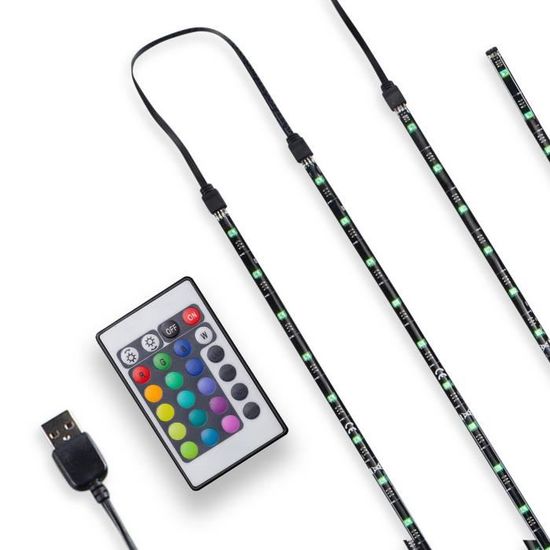 bande led tv eclairage decoratif tele usb bande led changement de couleur television cdiscount maison