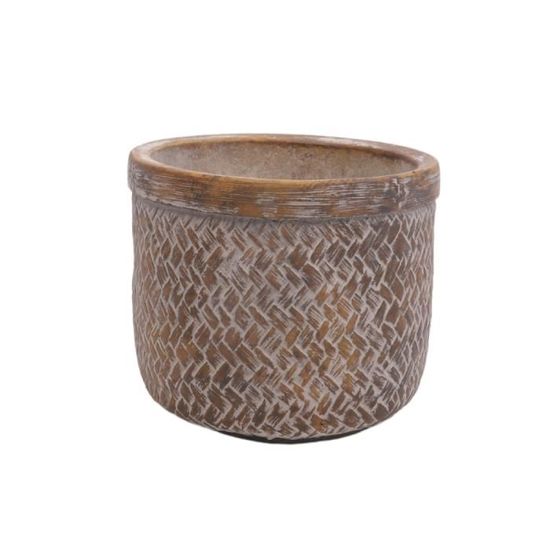 VBS Kit Créatif Panier Rond En Rotin 16 Cm - Tressage DIY