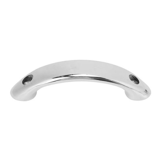 FreeTec Main Courante Marine Ovale – Acier Inoxydable Poli Robuste, Poignée Bateau Avec Bride Et Goujons 5/16"