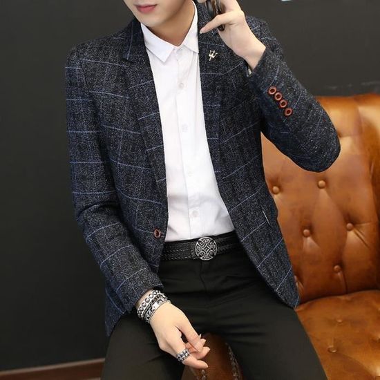 Veste De Costume En Lin Pour Homme – Blazer Décontracté Élégant Léger à 2 Boutons, Coupe Régulière, Parfait Pour Mariages Et Occasions