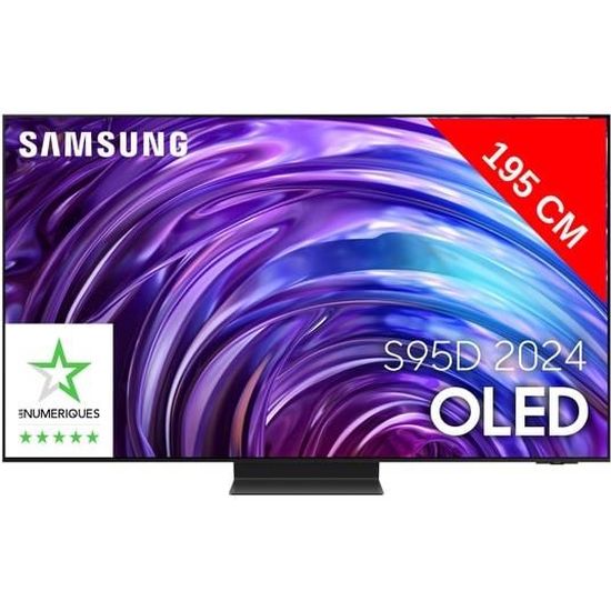 SAMSUNG TV OLED 4K 195 cm TQ77S95D - OLED sans reflet*