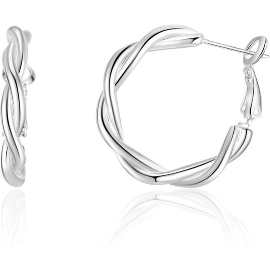 Boucles d'oreilles clous en forme de marquise plaquées or de pierres