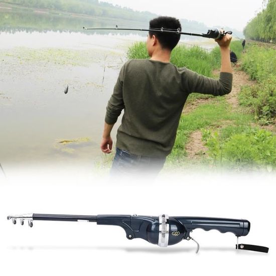 Lancer Télescopique 2,40 M - Canne Générique - 5 Anneaux, Poignée Mousse, <175g