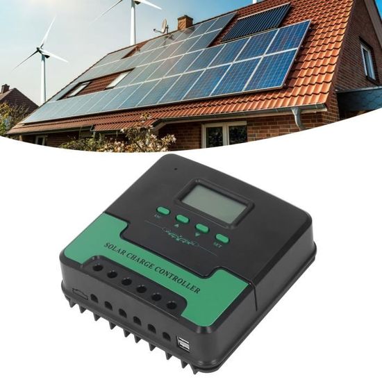 Decdeal Régulateur de Charge Solaire PWM et MPPT 12V/24V 30A - Double Decdeal Régulateur de Charge Solaire PWM et MPPT 12V/24V 30A - Double