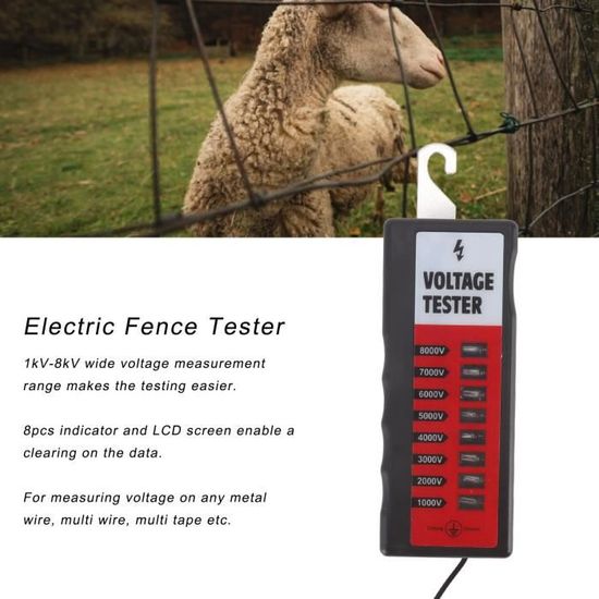 Testeur De Clôture électrique - TBEST - Modèle Portable - Plage De 1000