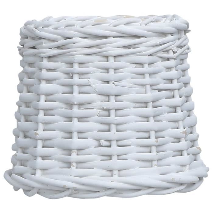 Abat-jour Osier 20x15 cm Blanc - ABAT-JOUR VENDU SEUL