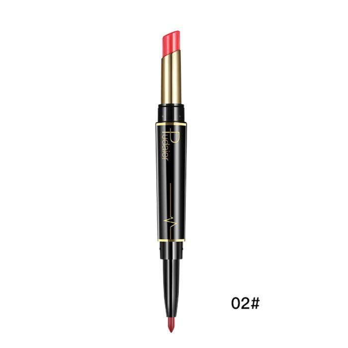 Crayon de bâton de crayon à lèvres imperméable à double extrémité durable Lipliner 16 couleurs Buonege 2900