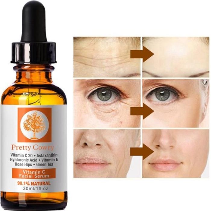 La vitamine C Sérum pour le visage Sérum topique du visage avec la vitamine acide hyaluronique JCH80717686
