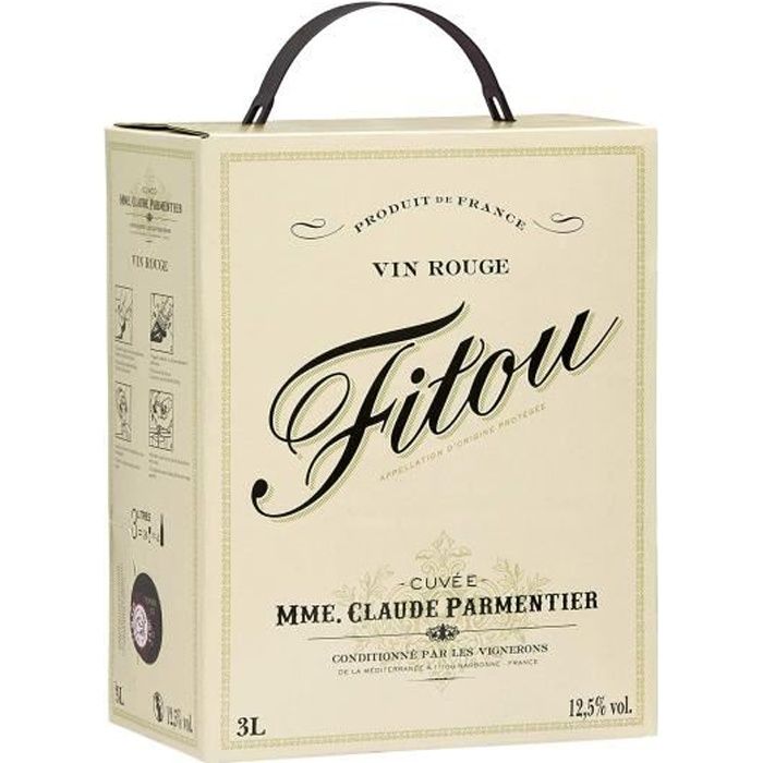 Vin rouge Fitou cuvée Mme. Claude Parmentier - 3L