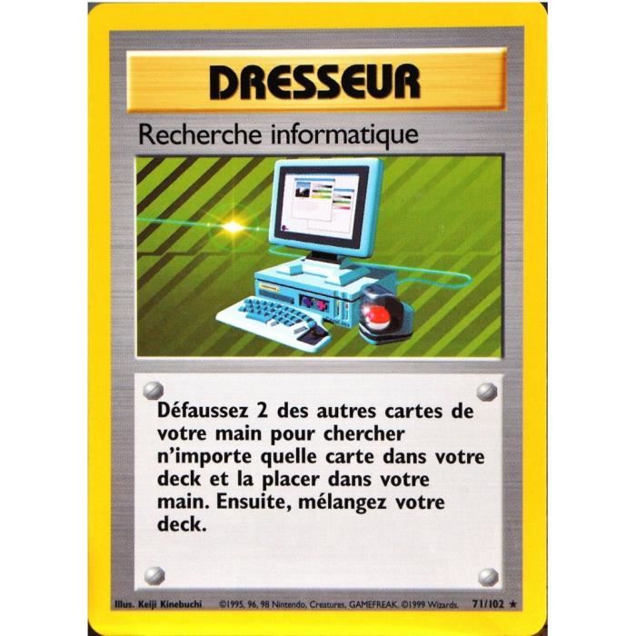 carte Pokémon 71-102 Recherche informatique Set de base NEUF FR