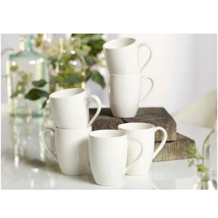 vivo by Villeroy & Boch Group Basic White Mug à café 300 ml 6 pièces