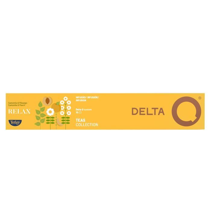 Delta Q Tisanes Relax Etui de 10 Capsules - Compatible uniquement machines Delta Q