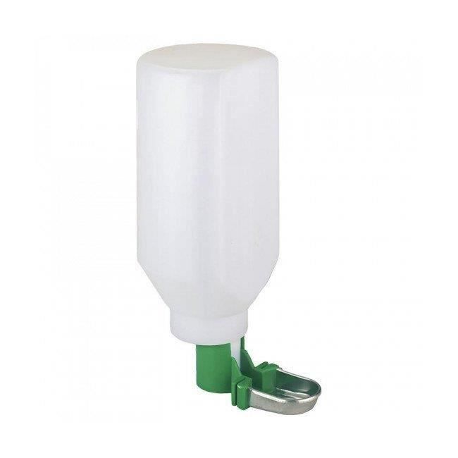 Abreuvoir biberon avec bac acier inoxydable pour lapin 2 litres Kerbl NN13