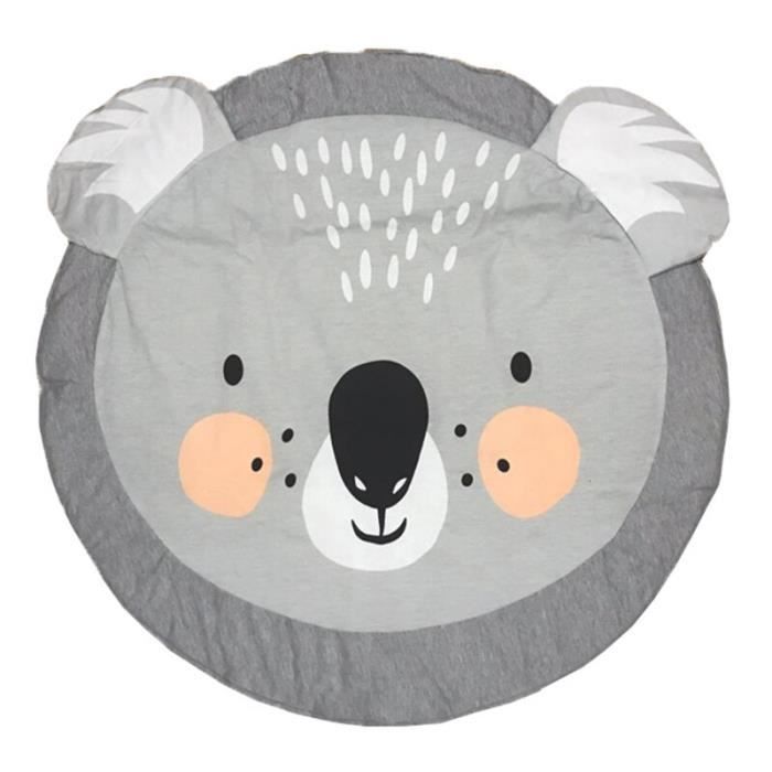 Tapis d'éveil,Bébé tapis de jeu rampant tapis couverture coton tapis rond tapis de sol enfants tapis de jeu activité - Type koala