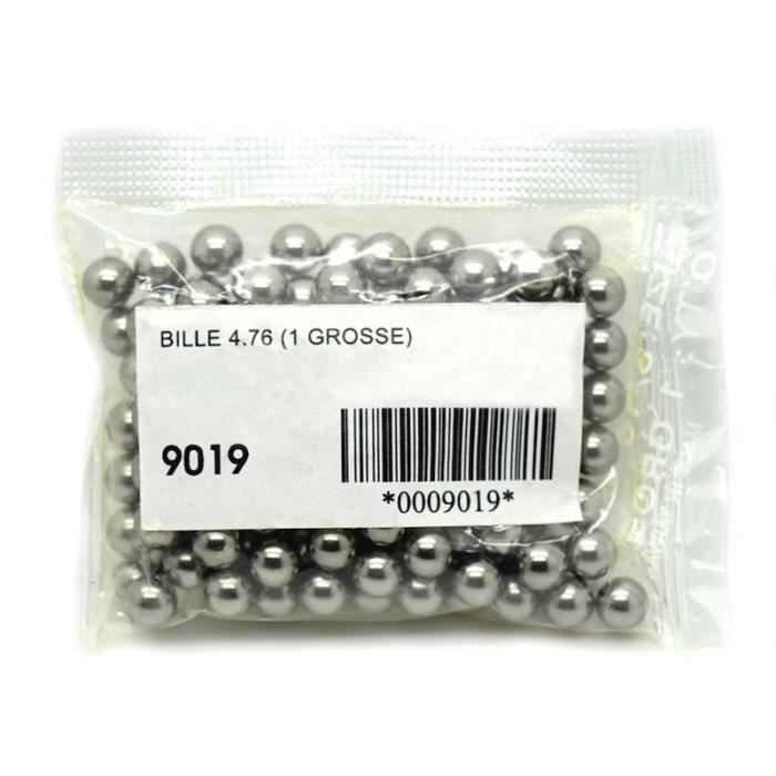 Sachet de 144 billes acier - Diamètre 4,76 mm