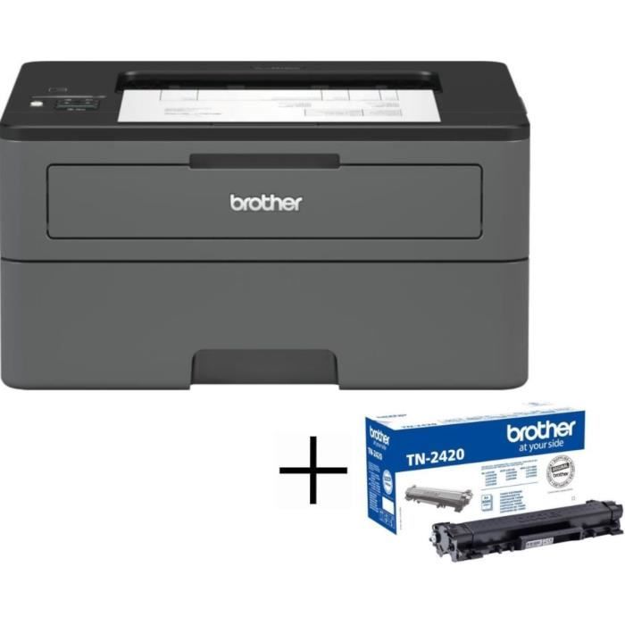 BROTHER Imprimante laser Wi-Fi HL-L2375DW + Toner noir XXL TN2420 (Jusqu'à 3000 pages)