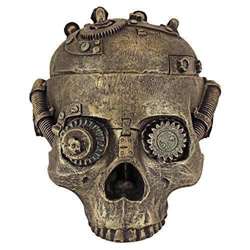 Design Toscano CL6067 - USTENSILES DE DECORATION - Steampunk Tête de mort savoir de Confinement