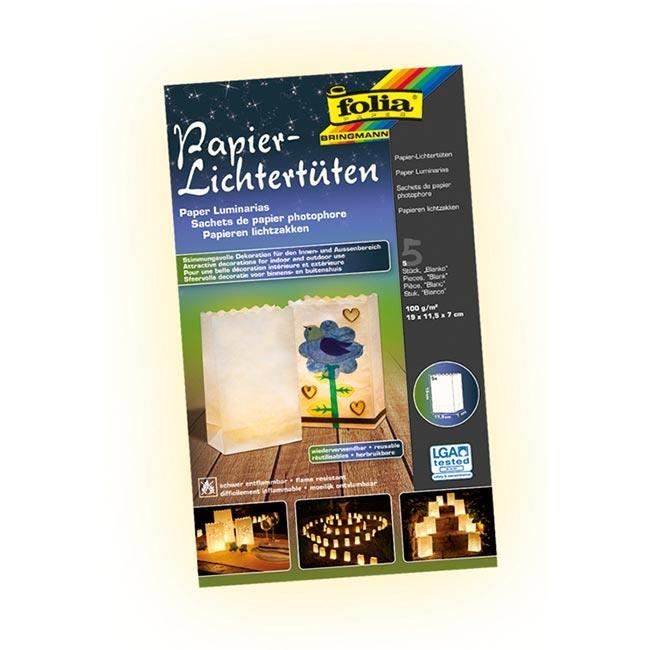 5 Sachets en papier ignifugé pour photophore