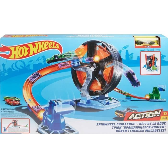 Coffret Hot Wheels : Defi De La Grande Roue Avec Une Voiture Course - Piste - Circuit - Vehicule - Enfant - Mattel