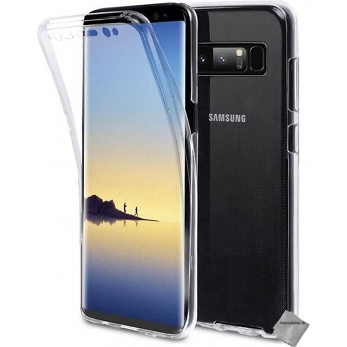 Coque silicone gel fine 360 integrale Samsung Galaxy Note 8 + film ecran - TRANSPARENT