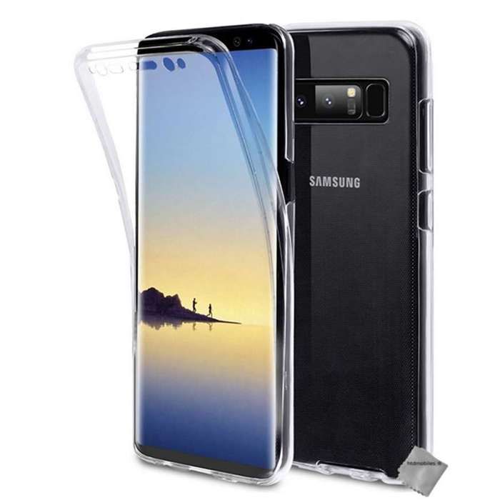 Coque silicone gel fine 360 integrale Samsung Galaxy Note 8 + film ecran - TRANSPARENT